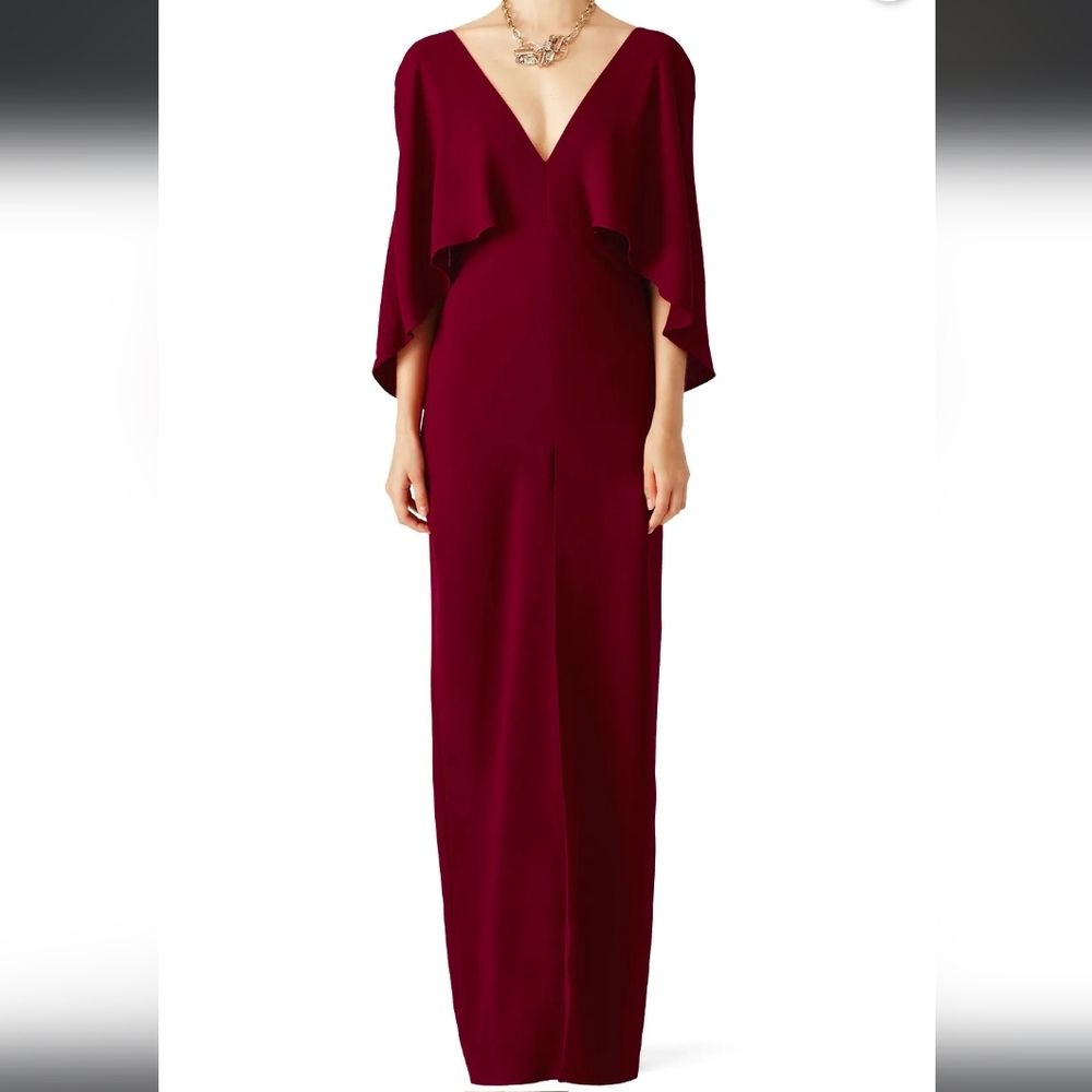 Halston Heritage Dahlia Red Maxi Dress